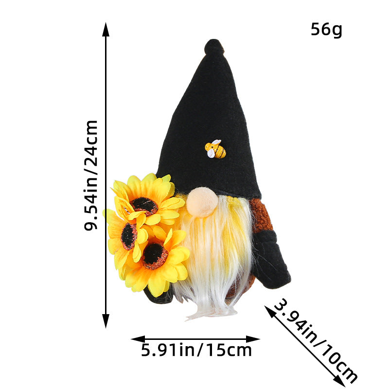 Wholesale Faceless Doll Dwarf Cute Sunflower Bee Gnome Ornaments